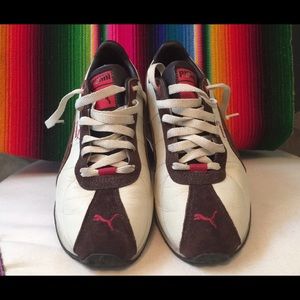 Women’s Puma Shoes Barely Worn Size 8 Cream/Brown